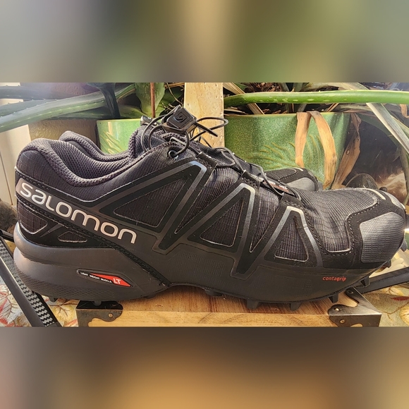 Mens Salomon Black Speedcross 4 Men's Athletic Shoes - Picture 4 of 11